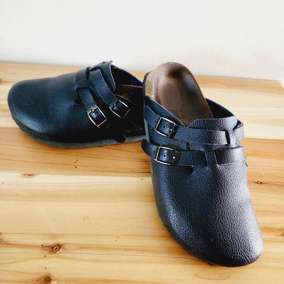 Birkenstock Birki’s Camden Black Double Buckle Clog Sandals - Picture 3 of 9